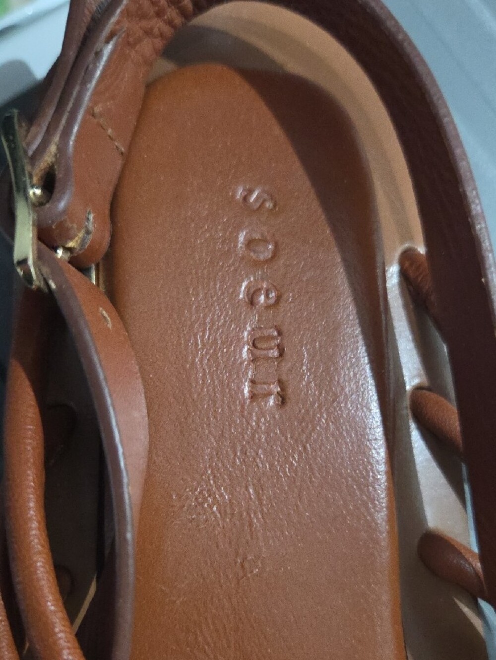 soeur Braided Knot Slingback Sandals - Brown - Picture 4 of 9
